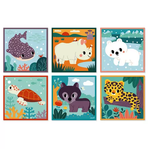 9 Cubi Animali WWF® in cartone - Capriccio Baby